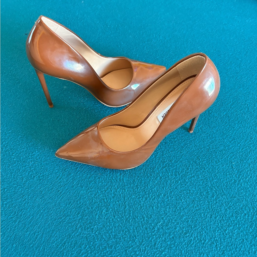 Steve Madden Brown Patent Leather Stiletto Heels